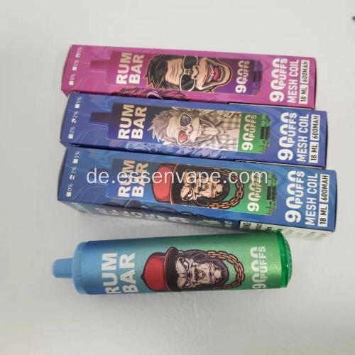 Einweg -Vape Rum Bar 9000 Puffs Bulgarien